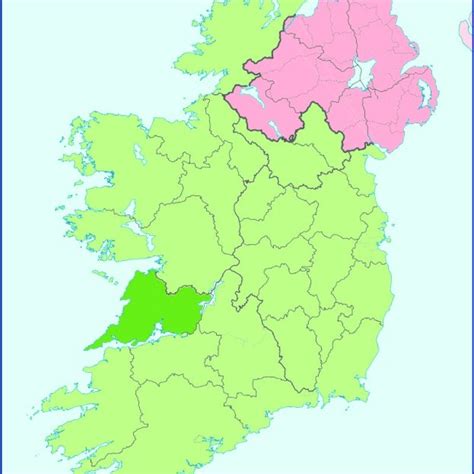 map  ireland highlighting county clare  scientific diagram