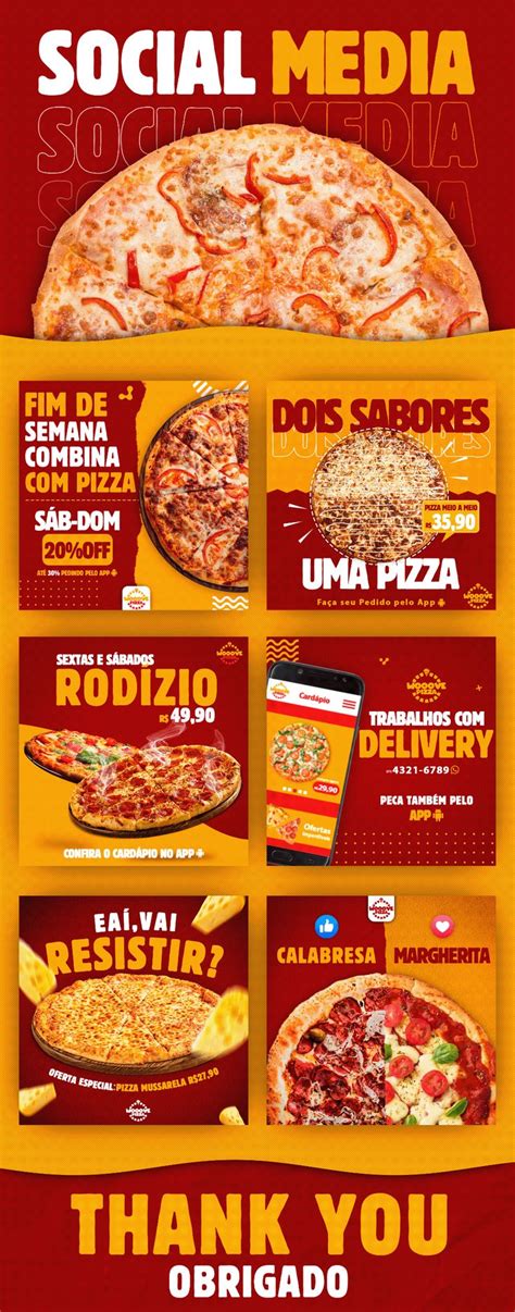 An Advertisement For Pizza Restaurant Called Social Media With Images