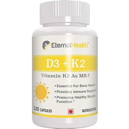 Buy Eternalhealth Vitamin D With K As Mk Vitamin D K Complex