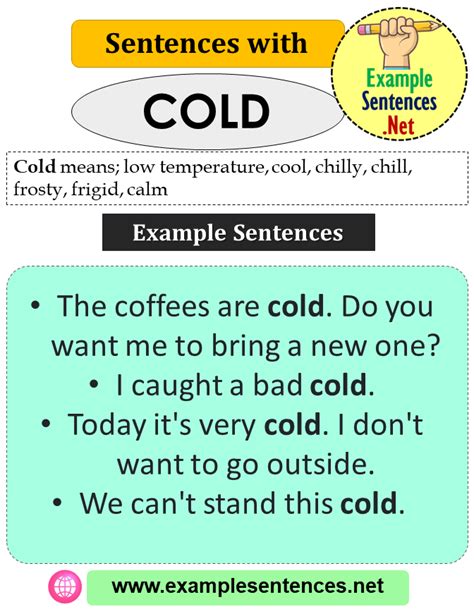 Sentences With Cold Definition And Example Sentences Example