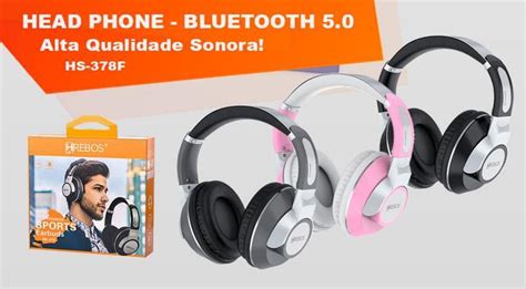 Fone De Ouvido Bluetooth 5 0 HREBOS HS378 Fone De Ouvido Bluetooth