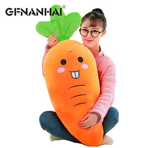 1pc 70cm Cartoon Carrot Plush Toy Stuffed Soft Kawaii Simulation Vegetable Pillow Sofa