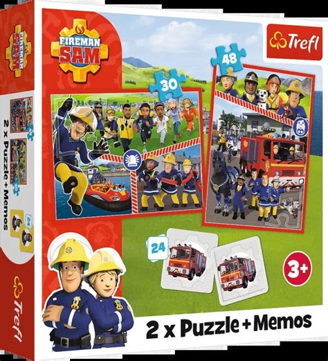 TREFL Sada 3v1 Požárník Sam 2x puzzle pexeso Puzzle puzzle cz