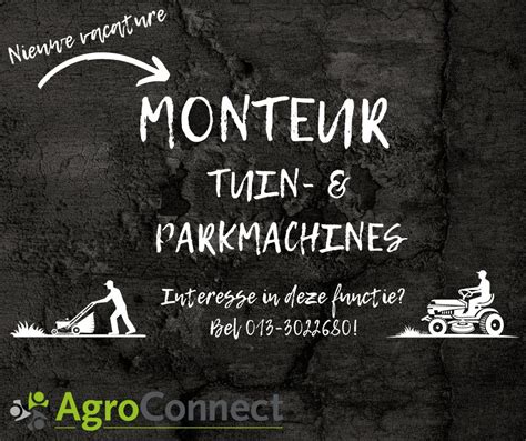 Monteur Tuin En Parkmachines Agro Connect