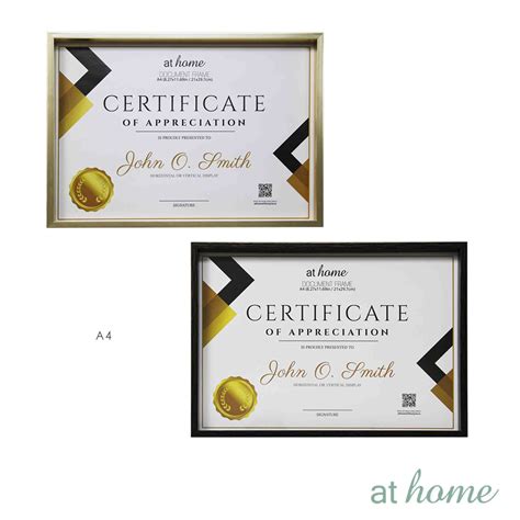 At Home Certificate Frame A4 Or 85x11” Documents Diplomas