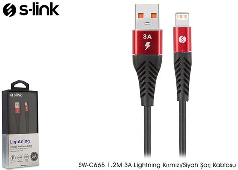 S Link Swapp Sw C M A Lightning Red Black Charging Cable Segment