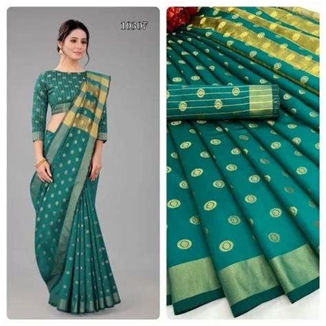 Aura Saree Pure Mercerised Cotton Silk In Exclusive Border Design Zari