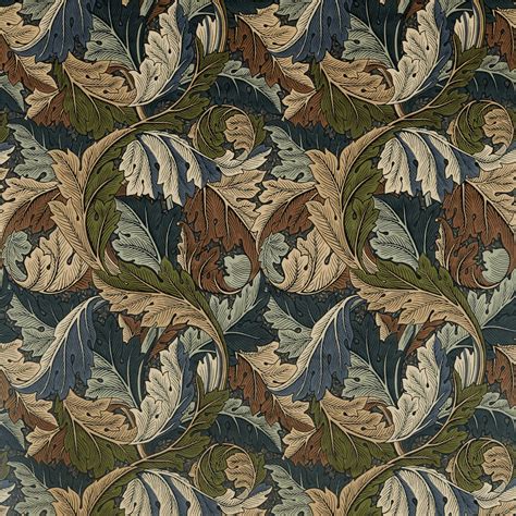 Acanthus Fabric Slate Blue Thyme By Morris And Co