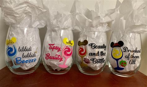 Disney Princess Wine Glasses Etsy