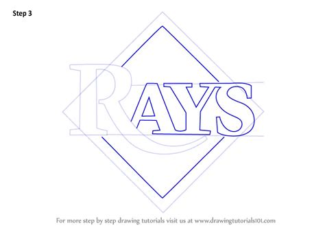 Learn How To Draw Tampa Bay Rays Logo Mlb Step By Step Drawing