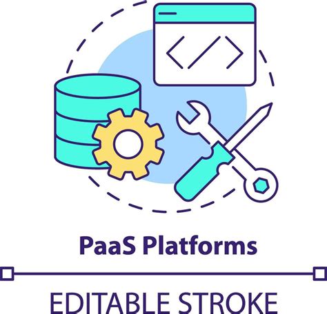 Paas Plataformas Concepto Icono Plataforma Como Servicio Tipo De