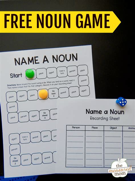 Name a noun game - The Measured Mom