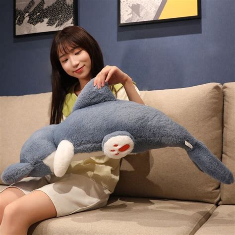 50 135cm Transform Blue Shark Cat Plush Toys Stuffed Cute Cat Etsy Uk