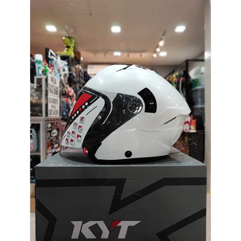 Kyt Nfj Half Face Espargaro White Sakura Shopee Philippines