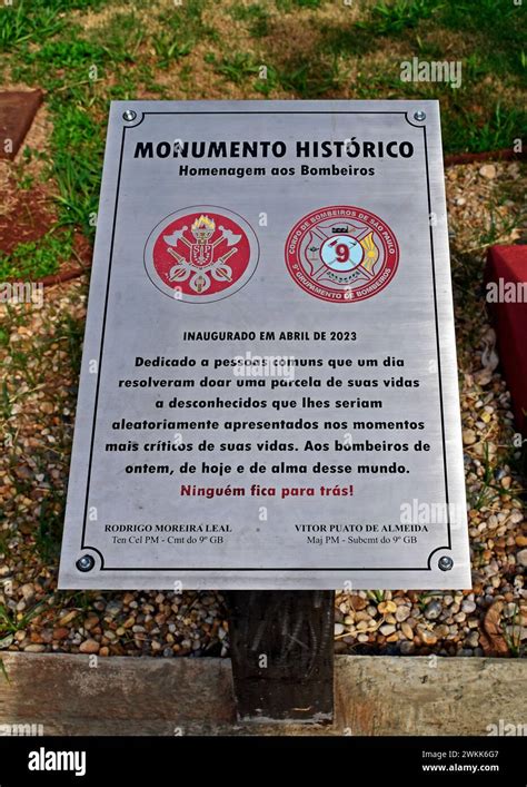 Ribeirao Preto Sao Paulo Brazil January Plaque Of