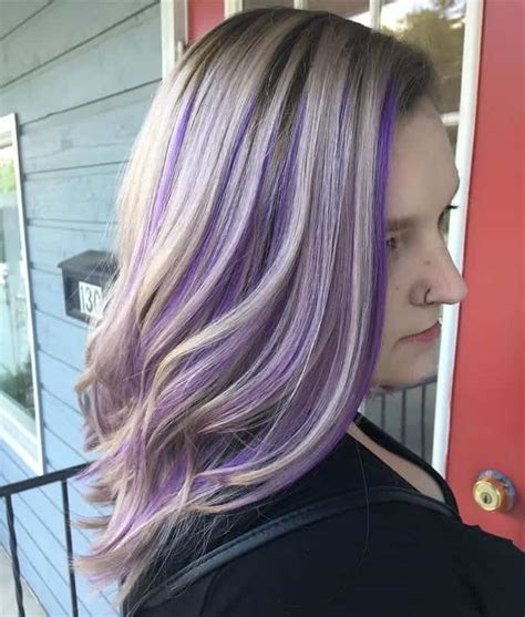 15 Stunning Examples of Purple Hair Highlights – HairstyleCamp