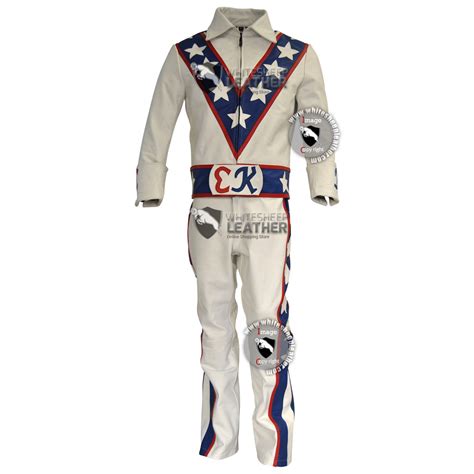 Evel Knievel Costume Leather Suit Evel Knievel Full Motorcycle