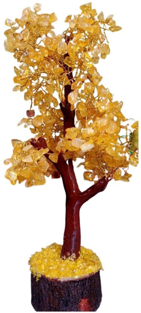 Glossy Crystal Yellow Gemstone Tree For Decoration At Rs 600 Piece In