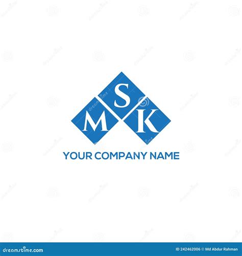 Msk Letter Logo Design On White Background Msk Creative Initials