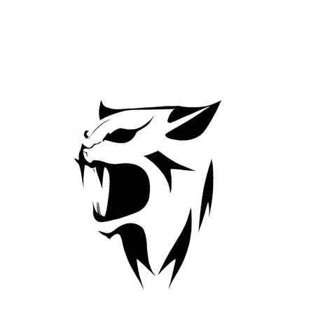 Logo De Tigre Noir Et Blanc Minimaliste Creative Fabrica