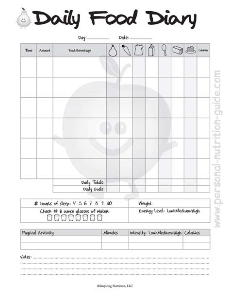 Food Journal Template 40 Simple Food Diary Templates And Food Log