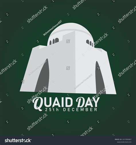 Quaid Day Poster Quaid E Azam Birthday Royalty Free Stock Vector 2237993807