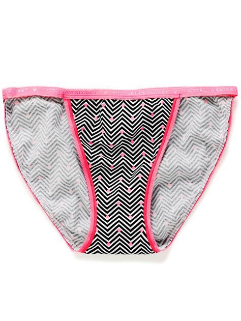 Victoria S Secret String Bikini Panty In Pink Pink Chevron Dot Lyst