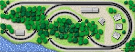 T Gauge 1:450 Scale Beachcomber Track Layout for Model Railroads