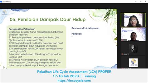 Pelaksanaan Pelatihan Lca Life Cycle Assessment Juli 2023 Incocycle