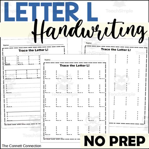 Letter L Handwriting Worksheets by Teach Simple