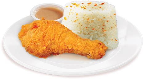 Fried Chicken With Rice Png