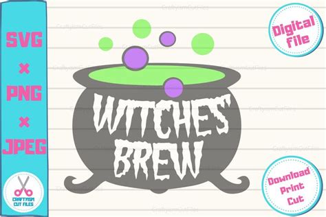 Witches Brew Svg Cauldron Svg Halloween Cup Svg Trick Or Treat