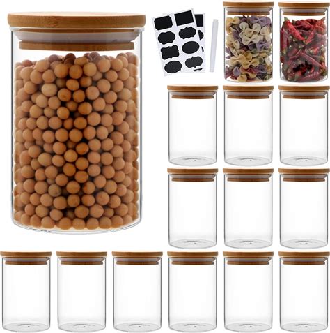 Amazon Datttcc Set Of Glass Food Storage Jars Oz Glass Jars