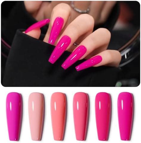 Amazon GAOY Hot Pink Gel Nail Polish Baby Pink Peony Neon Gel