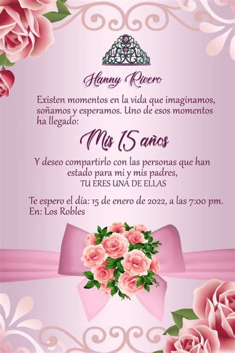 Invitaci N Quince A Os Invitaciones Temas Para Quincea Os Frases De