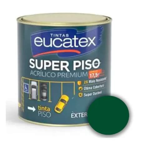 Super Piso Acrilico Premium Verde 3 6l Eucatex Interior Exterior Em