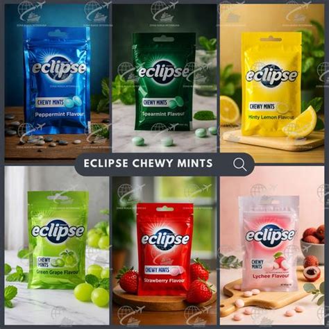 jual wrigleys eclipse chewy mints candy permen mint lemon grape