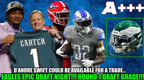 💥epic Trade Coming In Round 2 Dandre Swift Eagles Draft Grades For