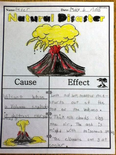 Volcano Cause & Effect | Science lessons, Teaching life skills, 2nd ...