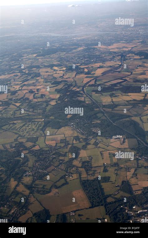 Aerial View North From Commercial Aircraft Of M25 Jn 4 Halstead And