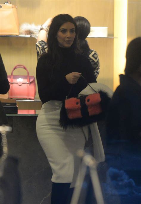 Kim Kardashian In Proenza Schouler Shopping At Barneys New York City