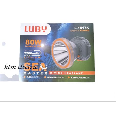 Jual Senter Kepala Luby 80watt L 1817 SEA Master Diving Headlamp