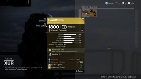 Destiny How To Get Hawkmoon And God Roll Hgg