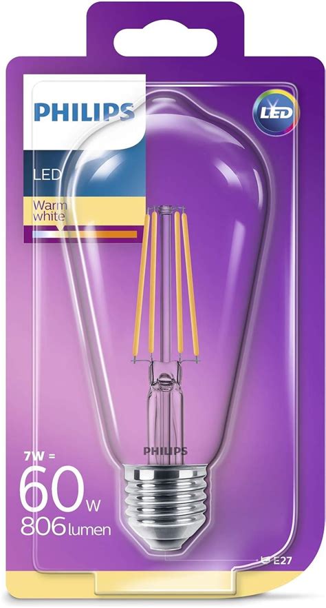 Philips Led Classic 60w St64 Filament Ampul 2700 Sarı Işık E27 Nethouse