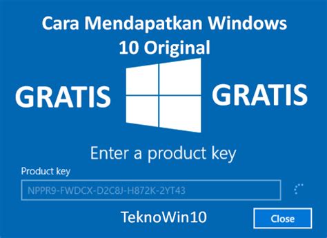 Cara Mendapat Lisensi Windows 10 Original Gratis Dengan Lisensi Windows