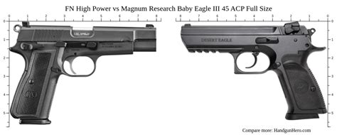 Fn High Power Vs Magnum Research Baby Eagle Iii Acp Full Size Size