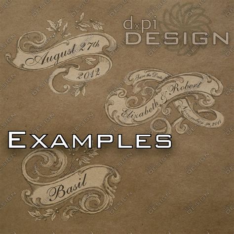 Vintage Scrolls Digital Scroll Designs For Formal Labels Etsy