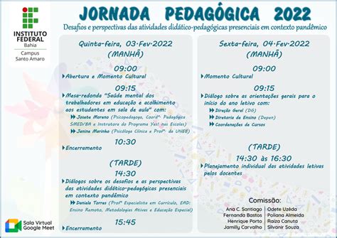 Folder Jornada Pedagógica 2022 IFBA Instituto Federal de Educação