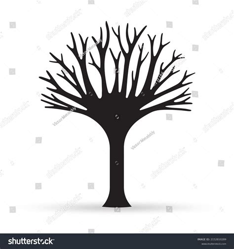 Tree Icon Naked Branches Black Silhouette Stock Illustration 2152810289 Shutterstock