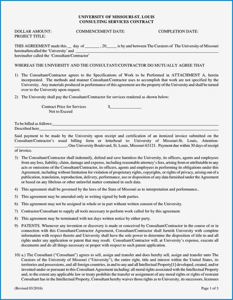 Consultancy Agreement Template Sample Templateral